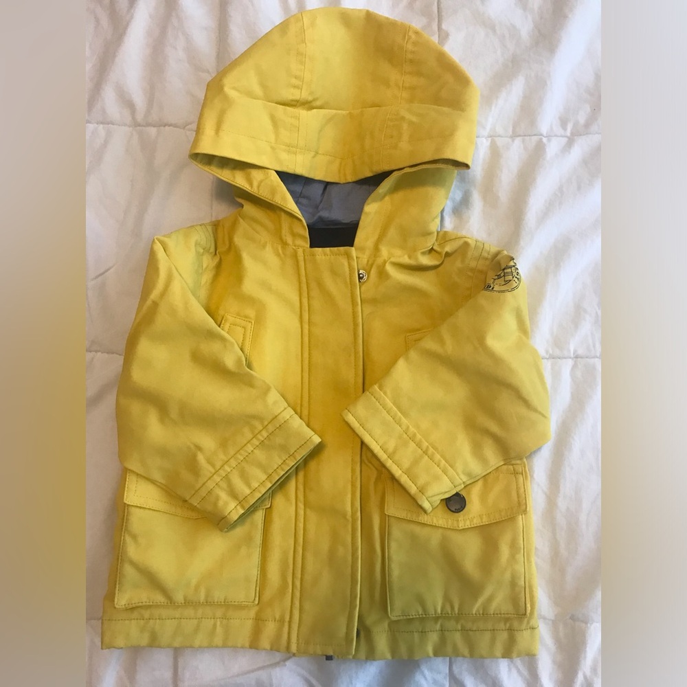 Darling Bright Yellow Jacadi Paris Raincoat for Baby Size 12M
